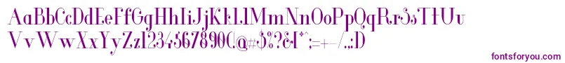 GlamorCondensed-fontti – violetit fontit valkoisella taustalla