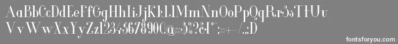 GlamorCondensed-fontti – valkoiset fontit harmaalla taustalla