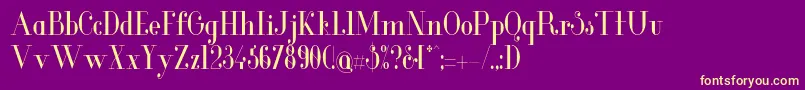 GlamorCondensed Font – Yellow Fonts on Purple Background