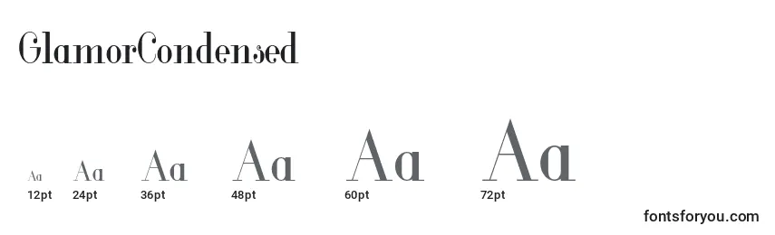 GlamorCondensed Font Sizes