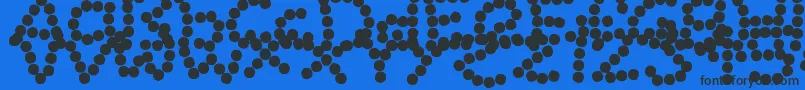 フォントBeadNecklace – 黒い文字の青い背景