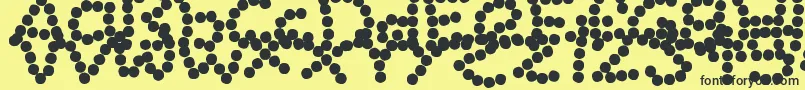 BeadNecklace Font – Black Fonts on Yellow Background