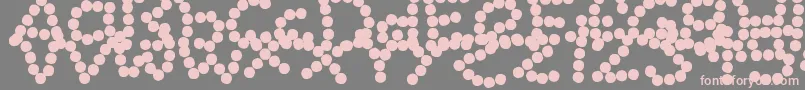 フォントBeadNecklace – 灰色の背景にピンクのフォント