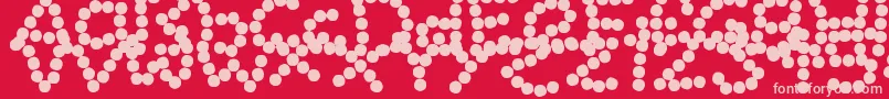 BeadNecklace Font – Pink Fonts on Red Background