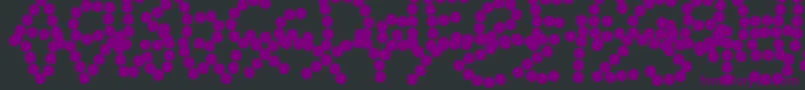 BeadNecklace Font – Purple Fonts on Black Background