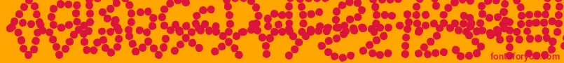 BeadNecklace Font – Red Fonts on Orange Background