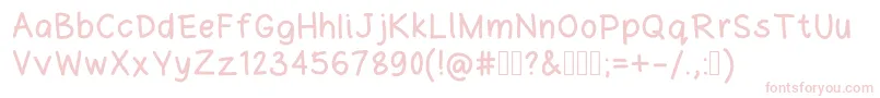 Joannesfreehand Font – Pink Fonts on White Background