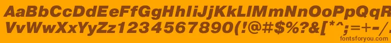 PragmaticaBlackOblique Font – Brown Fonts on Orange Background