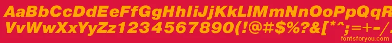 PragmaticaBlackOblique Font – Orange Fonts on Red Background