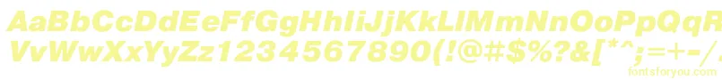 Police PragmaticaBlackOblique – polices jaunes