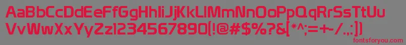 Prototype Font – Red Fonts on Gray Background