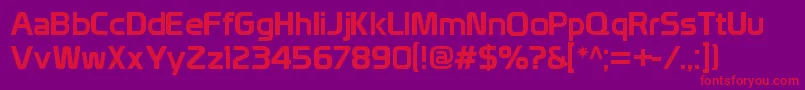 フォントPrototype – 紫の背景に赤い文字