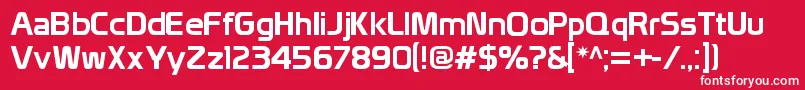 Prototype Font – White Fonts on Red Background