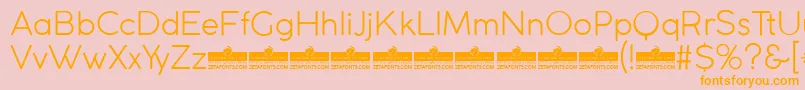 CocogothicLightTrial Font – Orange Fonts on Pink Background