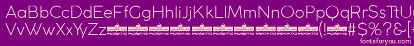 CocogothicLightTrial Font – Pink Fonts on Purple Background