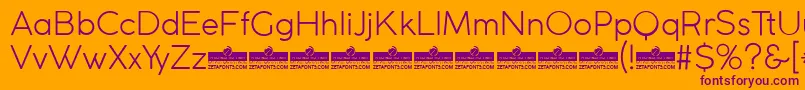 CocogothicLightTrial Font – Purple Fonts on Orange Background