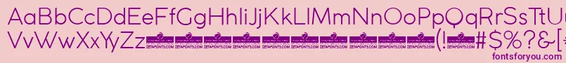 CocogothicLightTrial Font – Purple Fonts on Pink Background