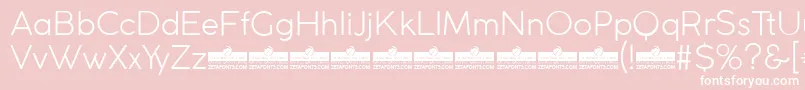 CocogothicLightTrial Font – White Fonts on Pink Background