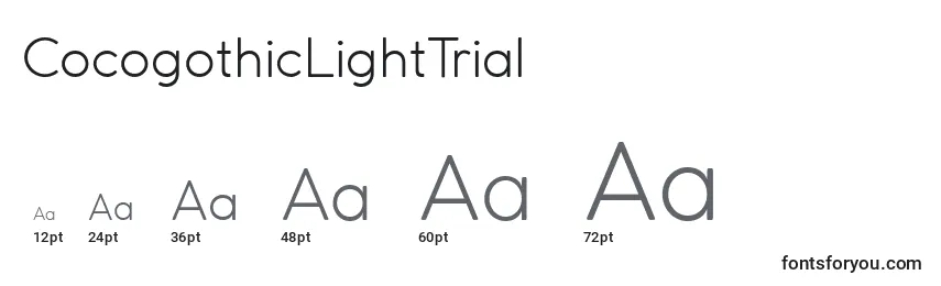 CocogothicLightTrial Font Sizes