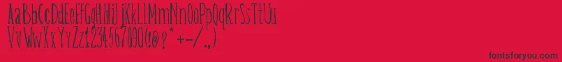 Police BelisaPlumilla – polices noires sur fond rouge