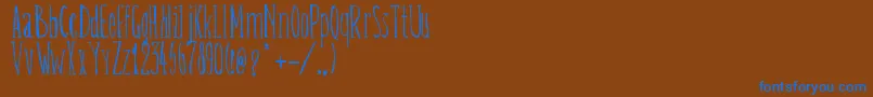 BelisaPlumilla Font – Blue Fonts on Brown Background