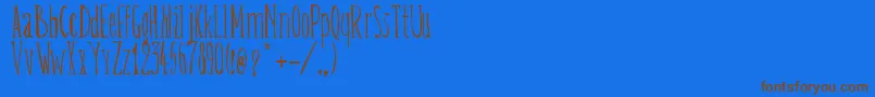 BelisaPlumilla Font – Brown Fonts on Blue Background