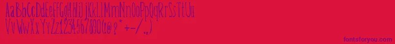 BelisaPlumilla Font – Purple Fonts on Red Background