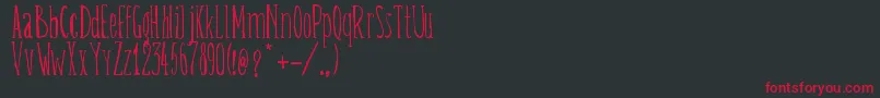 BelisaPlumilla Font – Red Fonts on Black Background