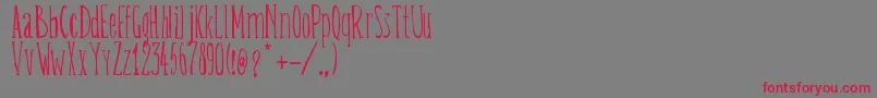 BelisaPlumilla Font – Red Fonts on Gray Background