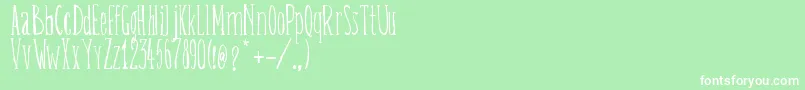 BelisaPlumilla Font – White Fonts on Green Background