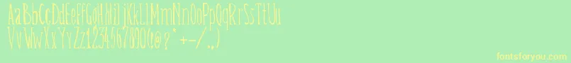 BelisaPlumilla Font – Yellow Fonts on Green Background