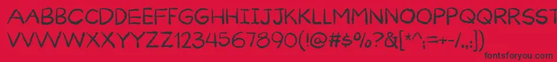 CuriousnessDemo Font – Black Fonts on Red Background