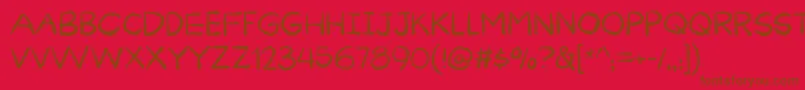 CuriousnessDemo Font – Brown Fonts on Red Background