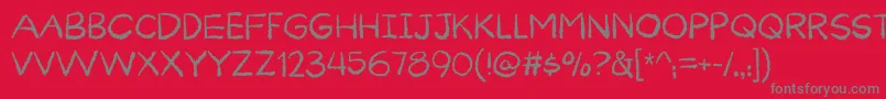 CuriousnessDemo Font – Gray Fonts on Red Background