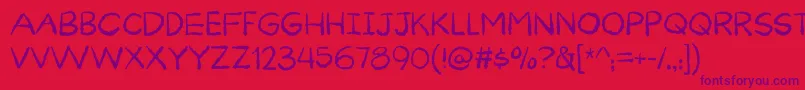 fuente CuriousnessDemo – Fuentes Moradas Sobre Fondo Rojo