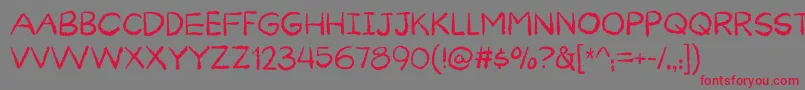 CuriousnessDemo Font – Red Fonts on Gray Background