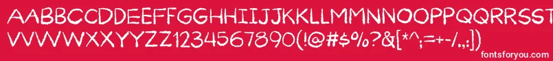 CuriousnessDemo Font – White Fonts on Red Background