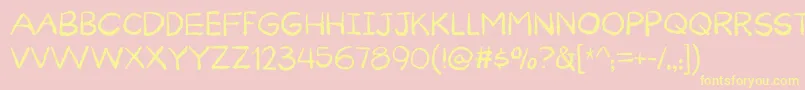 CuriousnessDemo Font – Yellow Fonts on Pink Background