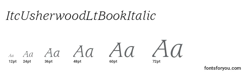 Размеры шрифта ItcUsherwoodLtBookItalic