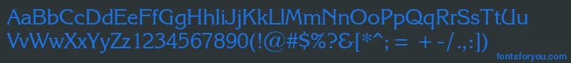 Karina Font – Blue Fonts on Black Background