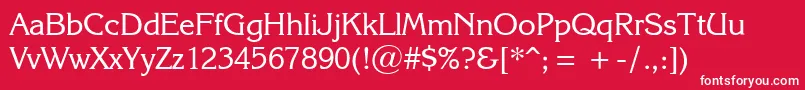 Karina Font – White Fonts on Red Background