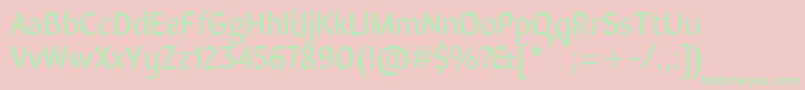 SirinstencilRegular Font – Green Fonts on Pink Background