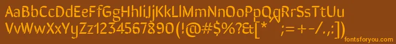 Шрифт SirinstencilRegular – оранжевые шрифты на коричневом фоне