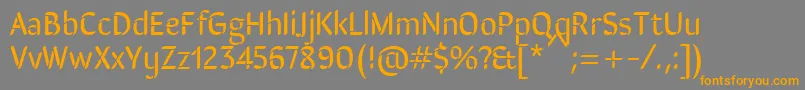 SirinstencilRegular-Schriftart – Orangefarbene Schriften auf grauem Hintergrund