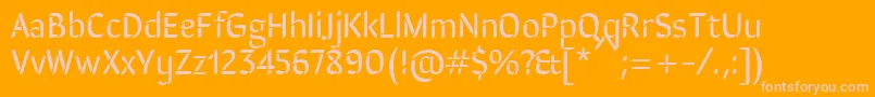 フォントSirinstencilRegular – オレンジの背景にピンクのフォント