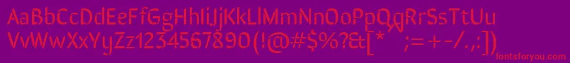 SirinstencilRegular Font – Red Fonts on Purple Background