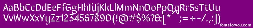 フォントSirinstencilRegular – 紫の背景に白い文字