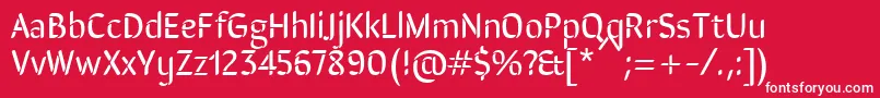 SirinstencilRegular Font – White Fonts on Red Background