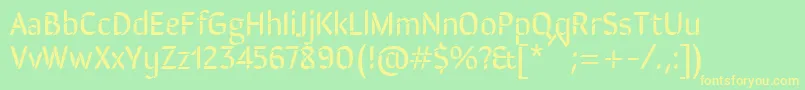 SirinstencilRegular Font – Yellow Fonts on Green Background