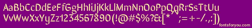 SirinstencilRegular Font – Yellow Fonts on Purple Background